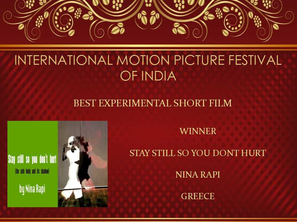 STAY STILL SO YOU DON’T HURT BY NINA RAPI – BEST EXPERIMENTAL SHORT FILM
